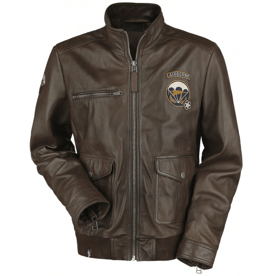 Call Of Duty WWII Brown Leather Jacket