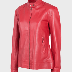 Calssic Red Leather Jacket