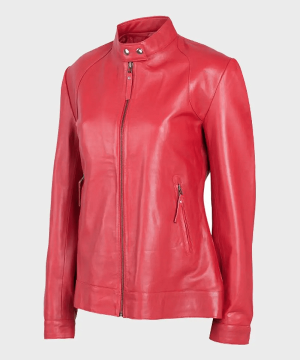 Calssic Red Leather Jacket