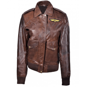 Captain Marvel Carol Danvers Bomber Leather Jacket