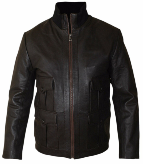 Casino Royale Daniel Craig Black Leather Jacket