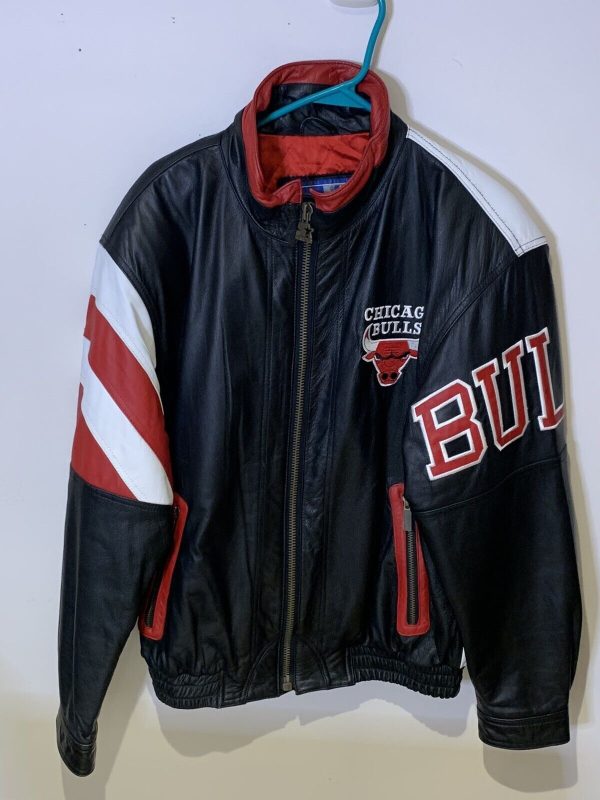 Chicago Bulls Vintage Starter Nba Leather Jacket