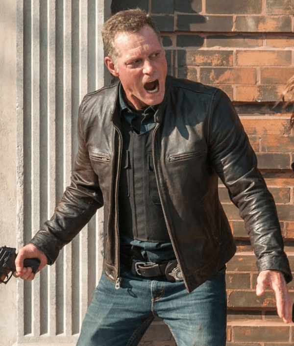 Chicago Pd Cafe Racer Leather Jacket - Image 4