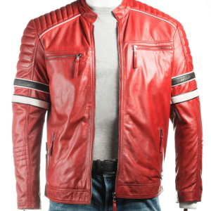 Classic Cafe Racer Leather Jacket
