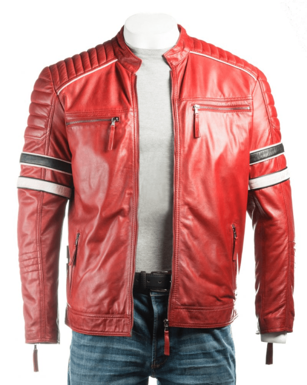 Classic Cafe Racer Leather Jacket