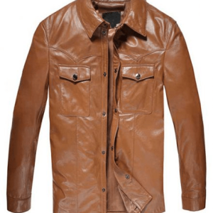 Classic Dark Brown Biker Leather Jacket
