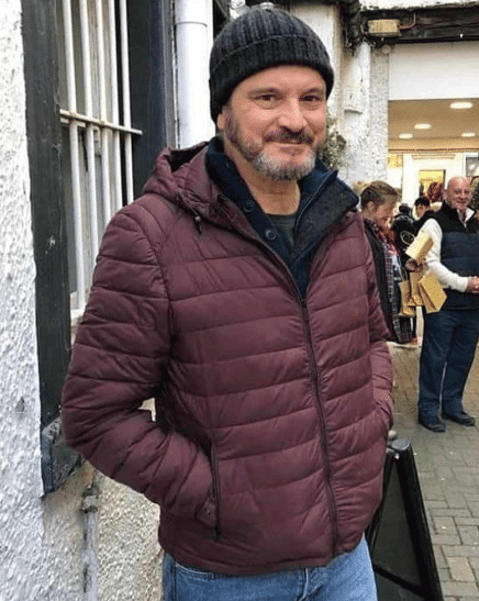 Colin Firth Supernova Sam Puffer Purple Jacket With Hood