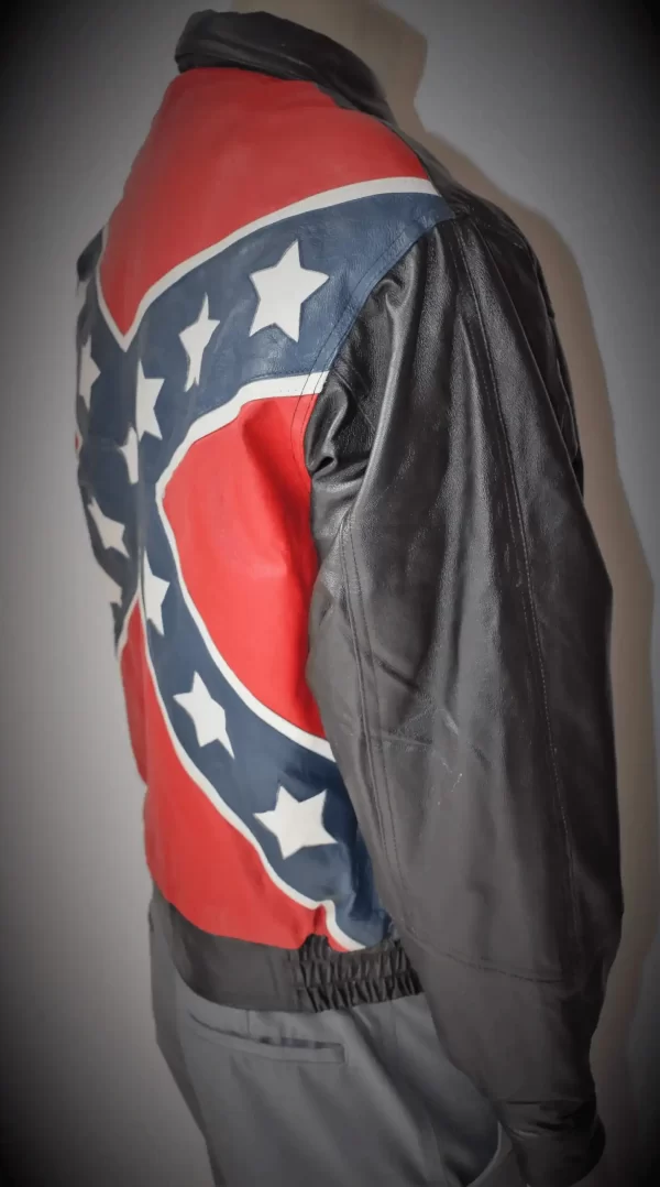 Confederate Flag Leather Jacket