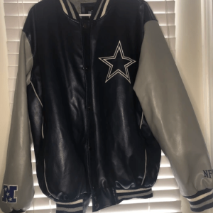 Cowboys NFL Blue Varsity Leather Jacket