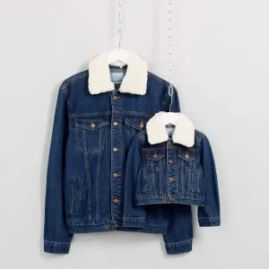 Denim Jacket With Removable Sherpa Collar