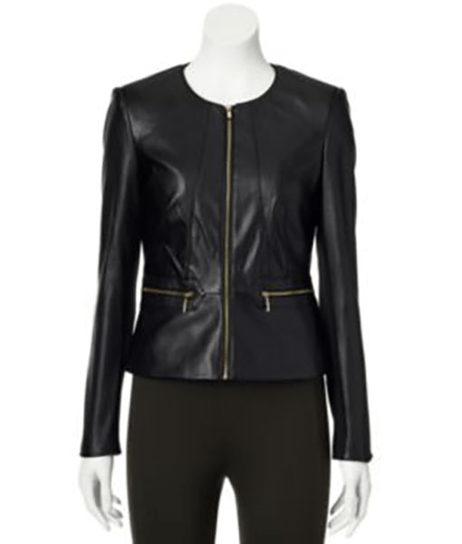 Dana Buchman Black Leather Jacket