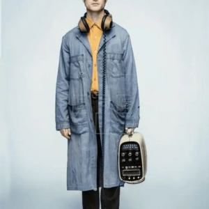 Daniel Radcliffe Miracle Workers Craig Blue Denim Coat