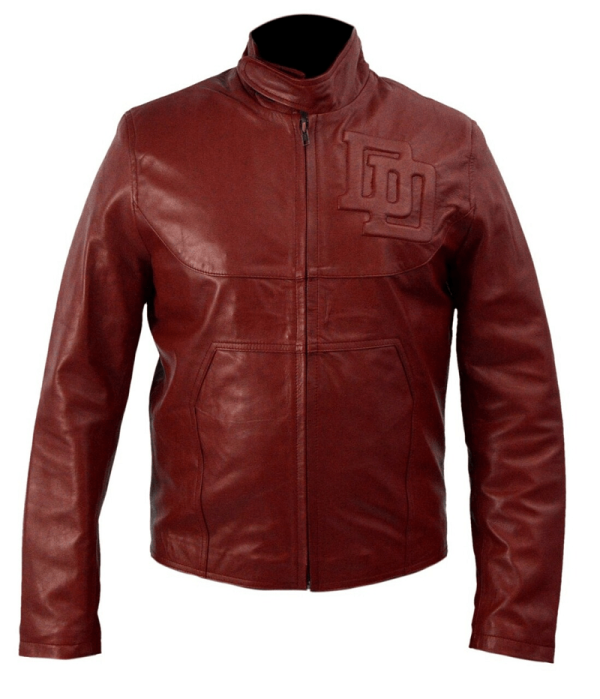 Daredevil Ben Affleck Maroon Leather Jacket