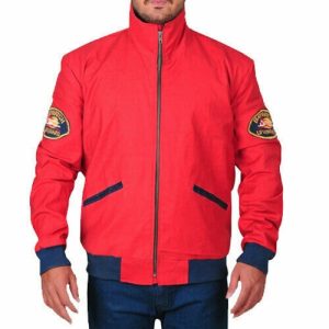 David Hasselhoff Baywatch Lifeguard Bomber Jacket
