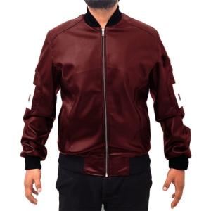 David Puddy Seinfeld 8 Ball Bomber Leather Jacket