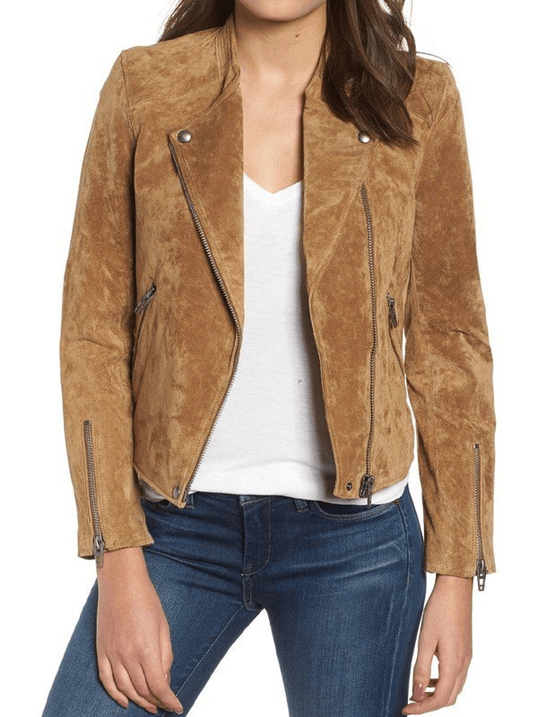 Deads To Me Linda Cardellini Suede Leather Jacket