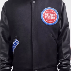 Detroit Pistons Printed Letterman Varsity Wool Jacket