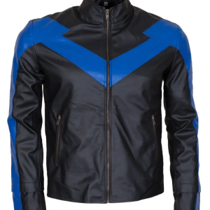 Dick Grayson Night The Wing Leather Jacket