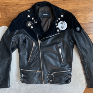 Diesel L-Bort Lightweight Black Leather Jacket