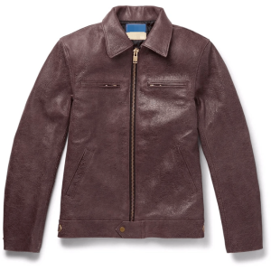 Distressed Blackmeans Leather Jacket