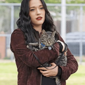 Dollface Kat Dennings Jules Suede Leather Jacket