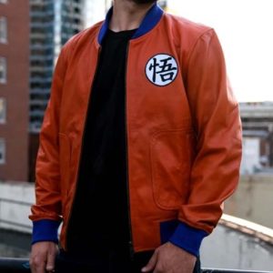 Dragon Ball Z Goku Orange Leather Jacket