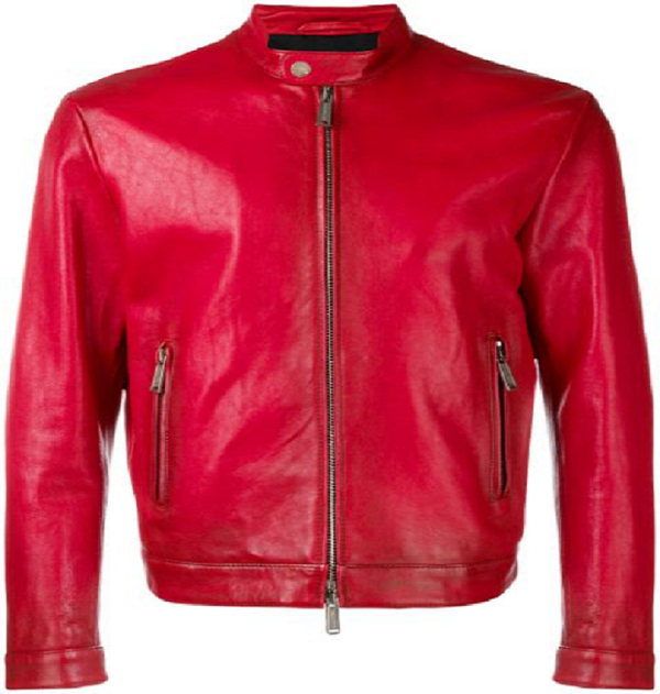 Dsquared2 Bikers Red Leather Jacket