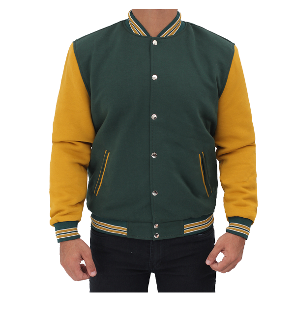 Duane Green And Yellow Varsity Wool Jacket