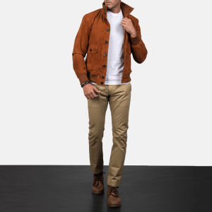 Eaton Suede Bomber Jacket