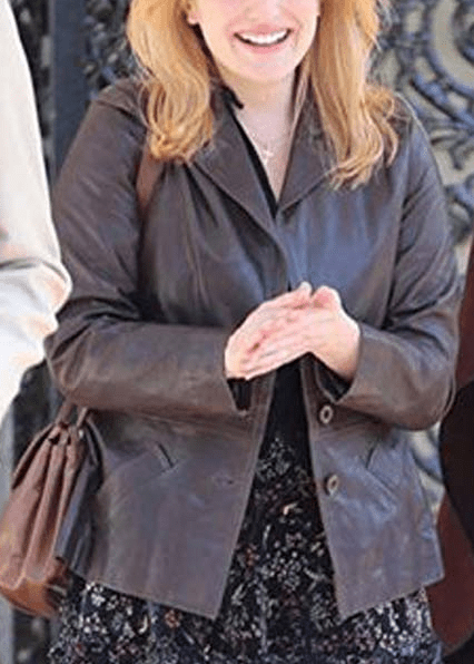 Elisabeths Moss The Kitchen Claire Walsh Leather Jacket