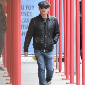 English Actor Sid Owen Black Bomber Leather Jacket