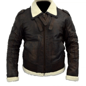 Fallout 4 Armor Bomber Brown Fur Lined Leather Jacket