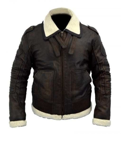 Fallout 4 Armor Bomber Brown Fur Lined Leather Jacket