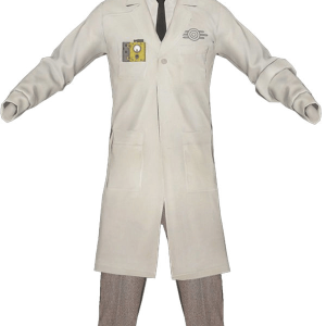 Fallout 4s White Cotton Vault Tec Lab Cotton Coat