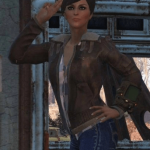 Fallout 76 Tracer Brown Shearling Leather Jacket