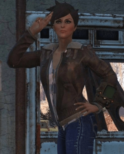 Fallout 76 Tracers Brown Shearling Leather Jacket