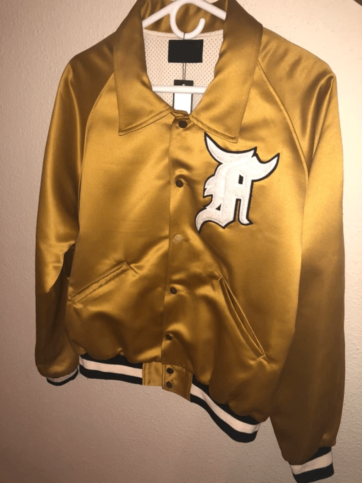 ジャケット・アウター fear of god 5th satin jackets Fear of God 5th Collection Satin Baseball Coaches Jacket