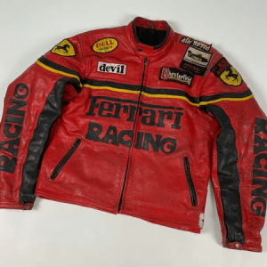 Ferrari Racing Vintage Leather Jacket