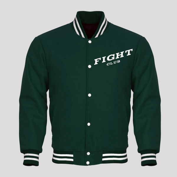 Fight Club Letterman Varsity Wool Jacket - Image 5