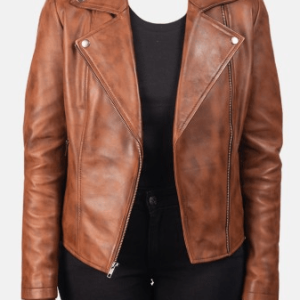 Flashback Brown Biker Leather Jacket