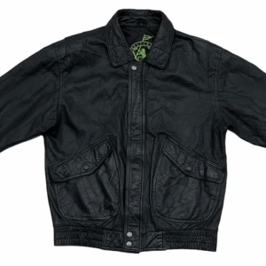 Fly Tigers Bomber Black Leathers Jacket
