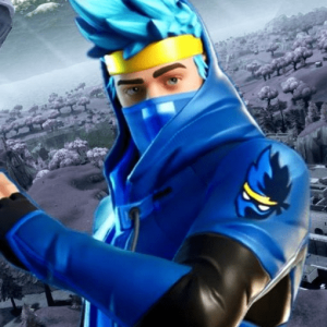 Fortnite Ninja Video Game Blue Leather Jacket