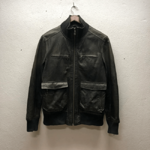 Fr Black Bomber Leather Jacket