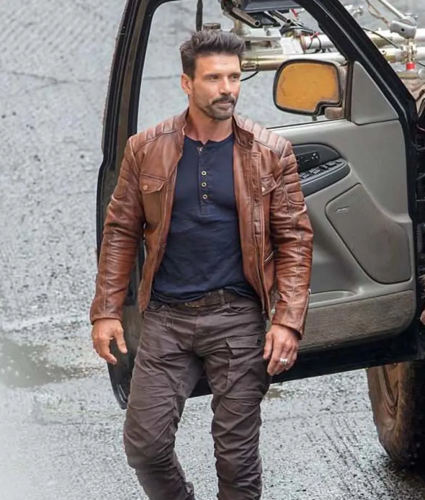 Frank Grillo Boss Level Roy Pulver Leather Jacket