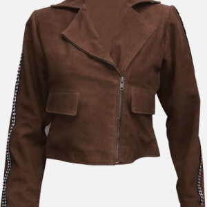 Gal Gadot Brown Leather Jacket