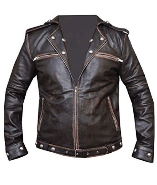 Game Fallout 3 Tunnel Snakes Rule Brown Vintage Leather Jacket