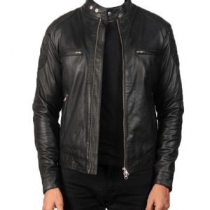 Gatsby Black Biker Leather Jacket
