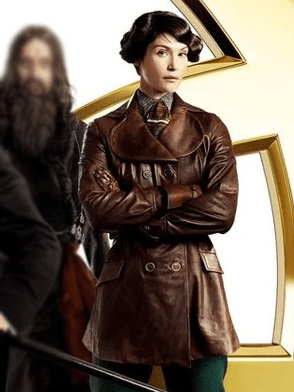 Gemma Arterton The King’s Man Polly Leather Coat