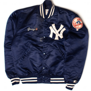 George’s New York Yankees Starter Bomber Satin Jacket