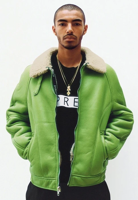 Green Supreme Leathers Jackets